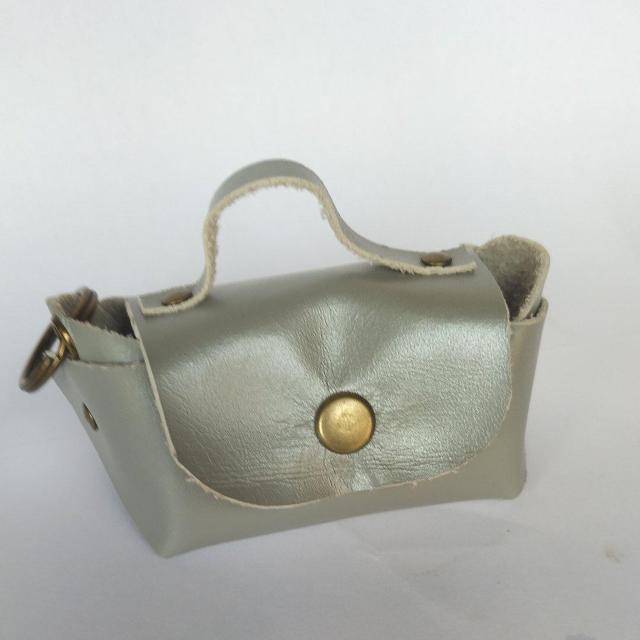 DIY 本革 ミニバッグ メタリックグレー < ペット/手芸/園芸  DIY 本革 ミニバッグ メタリックグレー < ペット/手芸/園芸の
