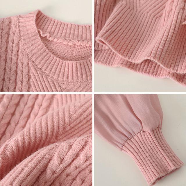 送料無料 新品 フリルニットトップス レディース 韓国風 < 女性ファッション  送料無料 新品 フリルニットトップス レディース 韓国風 < 女性ファッションの