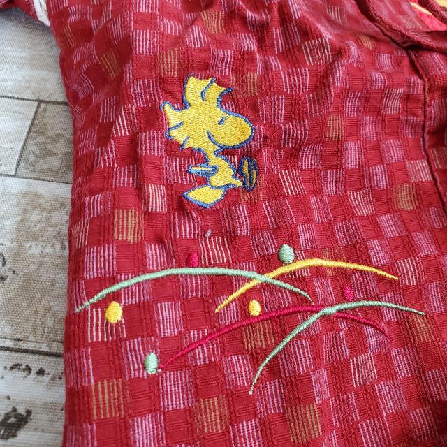 美品*スヌーピー*甚平*3点セット*金太郎インナー付*ワッペン*和柄*エンジ*キッズ*男女兼用*ドビー*95 < キッズ/ベビー  美品*スヌーピー*甚平*3点セット*金太郎インナー付*ワッペン*和柄*エンジ*キッズ*男女兼用*ドビー*95 < キッズ/ベビーの