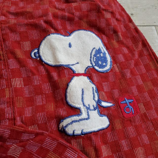 美品*スヌーピー*甚平*3点セット*金太郎インナー付*ワッペン*和柄*エンジ*キッズ*男女兼用*ドビー*95 < キッズ/ベビー  美品*スヌーピー*甚平*3点セット*金太郎インナー付*ワッペン*和柄*エンジ*キッズ*男女兼用*ドビー*95 < キッズ/ベビーの