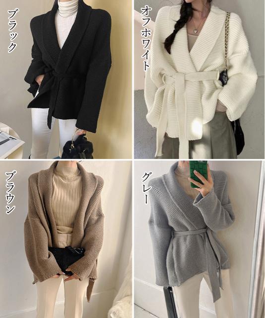送料無料 新品 ベルト付きニットカーディガン レディース < 女性ファッション  送料無料 新品 ベルト付きニットカーディガン レディース < 女性ファッションの