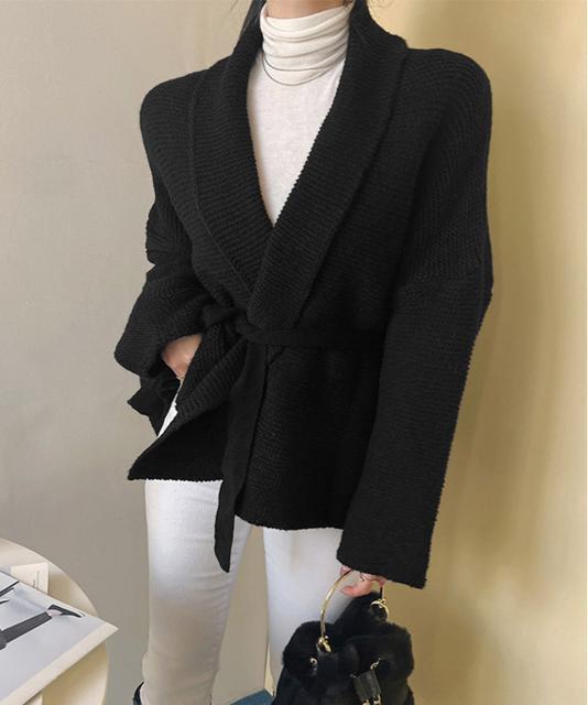 送料無料 新品 ベルト付きニットカーディガン レディース < 女性ファッション  送料無料 新品 ベルト付きニットカーディガン レディース < 女性ファッションの