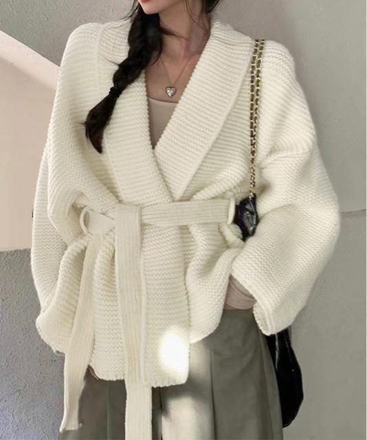 送料無料 新品 ベルト付きニットカーディガン レディース < 女性ファッション  送料無料 新品 ベルト付きニットカーディガン レディース < 女性ファッションの