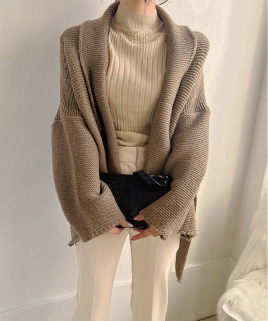 送料無料 新品 ベルト付きニットカーディガン レディース < 女性ファッション  送料無料 新品 ベルト付きニットカーディガン レディース < 女性ファッションの