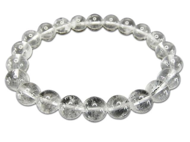 天然石曇り水晶クリスタル約8.5mmブレスレット浄化開運 < 女性アクセサリー/時計  天然石曇り水晶クリスタル約8.5mmブレスレット浄化開運  < 女性アクセサリー/時計の