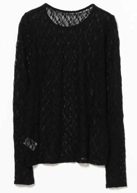 レディース ストレッチ レース クルーネック Tシャツ < 女性ファッション  レディース ストレッチ レース クルーネック Tシャツ < 女性ファッションの