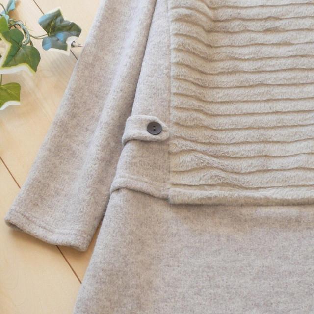 新品 9246 ML ファー 切替 ニット チュニック 秋 冬 ベージュ系 上質 フェイクファー サイドベルト ハイネック < 女性ファッション 新品 9246 ML ファー 切替 ニット チュニック 秋 冬 ベージュ系 上質 フェイクファー サイドベルト ハイネック < 女性ファッションの