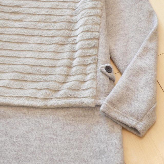 新品 9246 ML ファー 切替 ニット チュニック 秋 冬 ベージュ系 上質 フェイクファー サイドベルト ハイネック < 女性ファッション 新品 9246 ML ファー 切替 ニット チュニック 秋 冬 ベージュ系 上質 フェイクファー サイドベルト ハイネック < 女性ファッションの