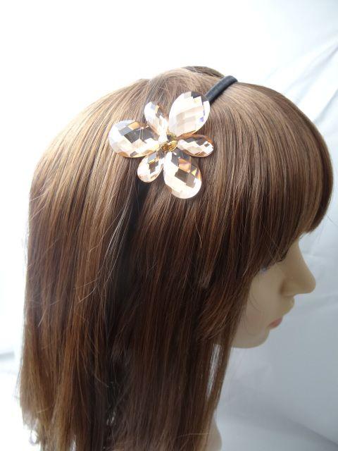 ワンポイントカチューシャ カットストーンフラワー 15-2 < 女性アクセサリー/時計  ワンポイントカチューシャ カットストーンフラワー 15-2 < 女性アクセサリー/時計の