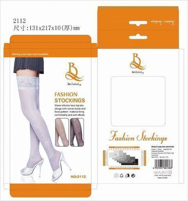 ストッパー付き可愛い柄付きストッキング 白 < 女性ファッション  ストッパー付き可愛い柄付きストッキング 白 < 女性ファッションの