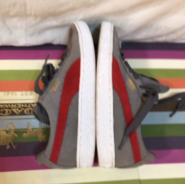 ★特価★極美品メンズスニーカープーマPUMA巨大ロゴグレーレッド上品疲れ知らず大活躍人気早い者勝ち < 男性ファッション  ★特価★極美品メンズスニーカープーマPUMA巨大ロゴグレーレッド上品疲れ知らず大活躍人気早い者勝ち < 男性ファッションの