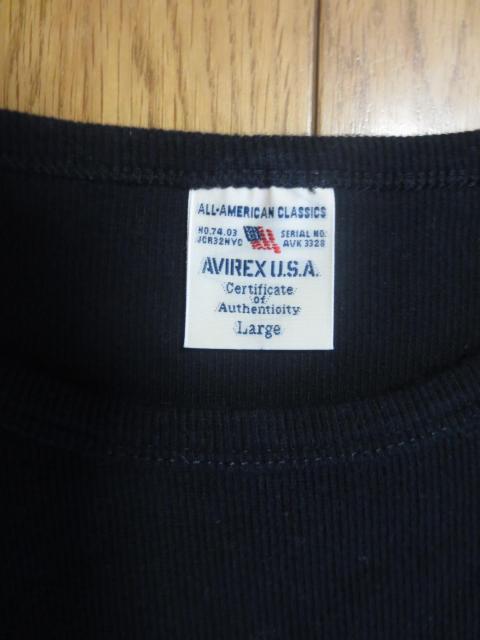 AVIREX  U.S.A.  アビレックス 綿 長袖 Tシャツ L @ < ブランド  AVIREX  U.S.A.  アビレックス 綿 長袖 Tシャツ L @ < ブランドの