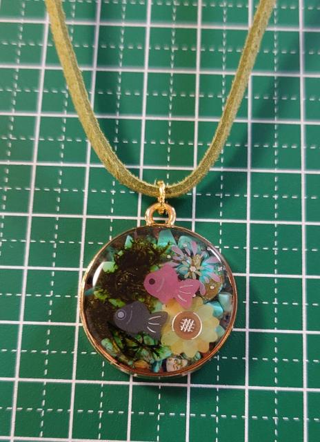 金魚レジンネックレス★ターコイズ入り  金魚   レジン金魚   金魚アクセサリー   ネックレス金魚   キーホルダー金魚 < 女性アクセサリー/時計  金魚レジンネックレス★ターコイズ入り  金魚   レジン金魚   金魚アクセサリー   ネックレス金魚   キーホルダー金魚 < 女性アクセサリー/時計の