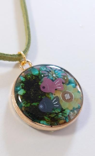 金魚レジンネックレス★ターコイズ入り  金魚   レジン金魚   金魚アクセサリー   ネックレス金魚   キーホルダー金魚 < 女性アクセサリー/時計  金魚レジンネックレス★ターコイズ入り  金魚   レジン金魚   金魚アクセサリー   ネックレス金魚   キーホルダー金魚 < 女性アクセサリー/時計の