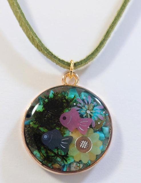 金魚レジンネックレス★ターコイズ入り  金魚   レジン金魚   金魚アクセサリー   ネックレス金魚   キーホルダー金魚 < 女性アクセサリー/時計  金魚レジンネックレス★ターコイズ入り  金魚   レジン金魚   金魚アクセサリー   ネックレス金魚   キーホルダー金魚 < 女性アクセサリー/時計の