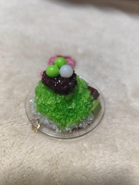 リアルキッチンシリーズ かき氷ボールチェーン グリーンティー ミニチュア < ホビー  リアルキッチンシリーズ かき氷ボールチェーン グリーンティー ミニチュア < ホビーの