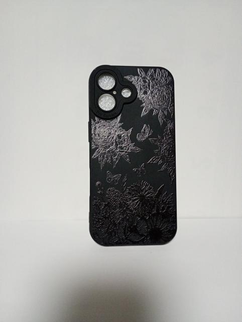 iPhone17ケース ブラック 花柄 蝶々iPhone17ケースです。 < 家電/AV iPhone17ケース ブラック 花柄 蝶々iPhone17ケースです。 < 家電/AVの