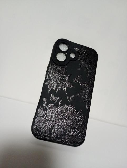 iPhone17ケース ブラック 花柄 蝶々iPhone17ケースです。 < 家電/AV iPhone17ケース ブラック 花柄 蝶々iPhone17ケースです。 < 家電/AVの