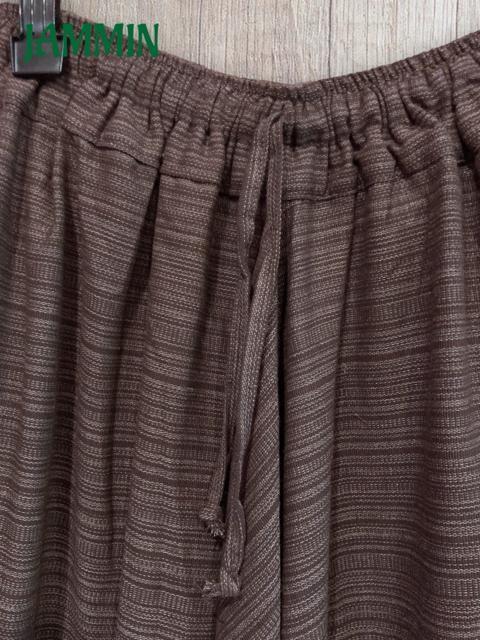 織り柄サルエルパンツ ブラウン アジアン エスニック ヒッピー 茶色 < 男性ファッション 織り柄サルエルパンツ ブラウン アジアン エスニック ヒッピー 茶色 < 男性ファッションの