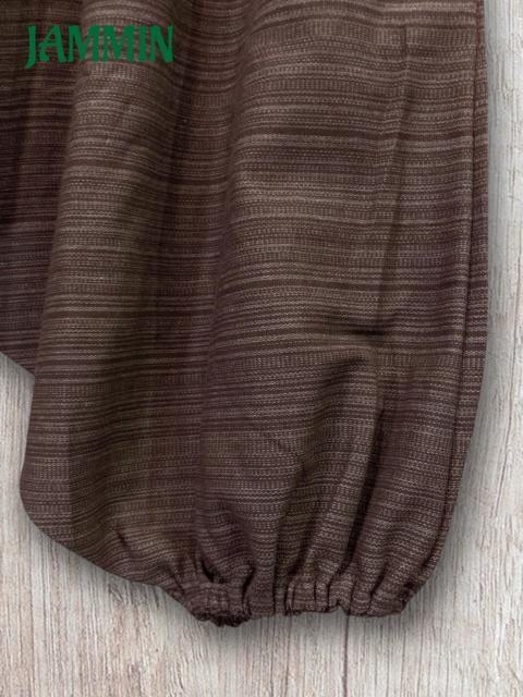 織り柄サルエルパンツ ブラウン アジアン エスニック ヒッピー 茶色 < 男性ファッション 織り柄サルエルパンツ ブラウン アジアン エスニック ヒッピー 茶色 < 男性ファッションの