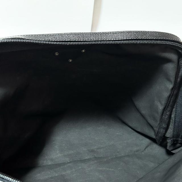 PRADA プラダ ナイロン サフィアーノ レザー ポーチ ブラック シルバー金具 三角ロゴプレート < ブランド PRADA プラダ ナイロン サフィアーノ レザー ポーチ ブラック シルバー金具 三角ロゴプレート < ブランドの