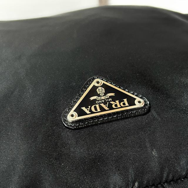 PRADA プラダ ナイロン サフィアーノ レザー ポーチ ブラック シルバー金具 三角ロゴプレート < ブランド PRADA プラダ ナイロン サフィアーノ レザー ポーチ ブラック シルバー金具 三角ロゴプレート < ブランドの