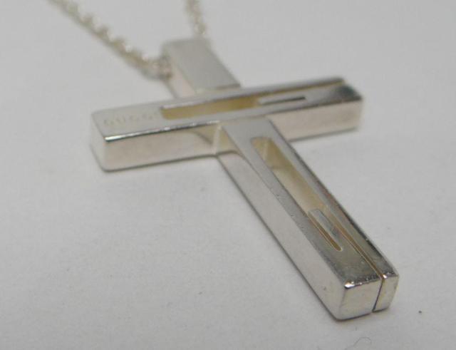 グッチ Gモチーフ クロス 十字架 ネックレス ペンダント SV925【送料無料】 < ブランド グッチ Gモチーフ クロス 十字架 ネックレス ペンダント SV925【送料無料】 < ブランドの