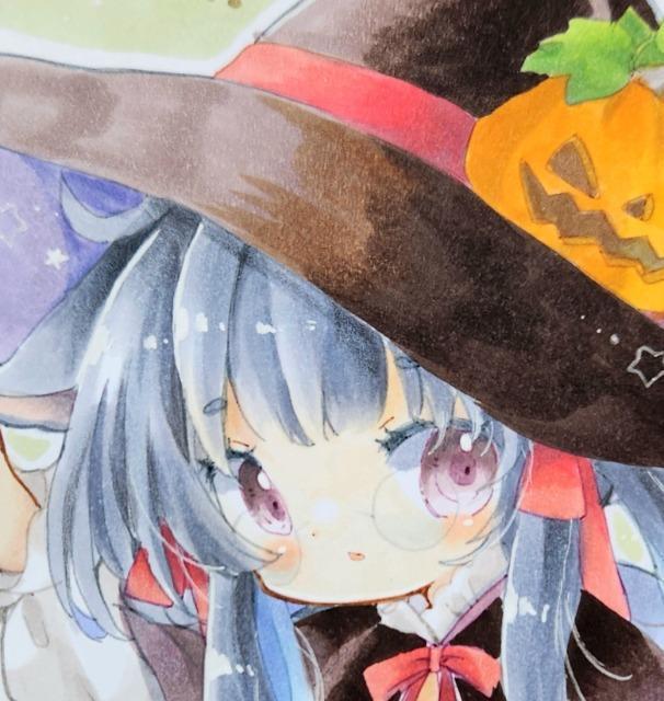 イラスト原画:ハロウィン黒猫魔女ちゃん < アニメ/コミック/キャラクター  イラスト原画:ハロウィン黒猫魔女ちゃん  < アニメ/コミック/キャラクターの