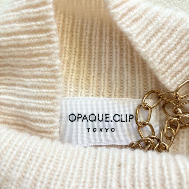 ◆美品◆オペークドットクリップ◆厚手リブニットロングワンピース◆アイボリー◆M < 女性ファッション ◆美品◆オペークドットクリップ◆厚手リブニットロングワンピース◆アイボリー◆M < 女性ファッションの