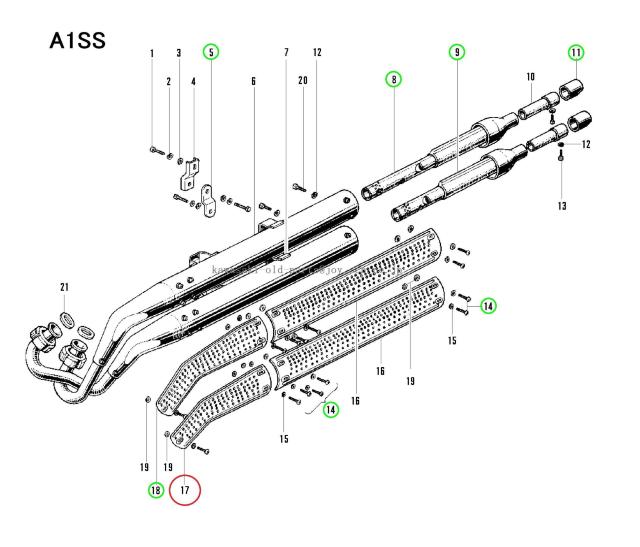 カワサキ A1SS A7SS マフラープロテクター下側 絶版新品 < 自動車/バイク カワサキ A1SS A7SS マフラープロテクター下側 絶版新品 < 自動車/バイク