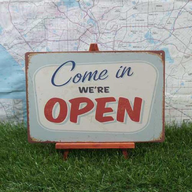 新品【ブリキ看板】OPEN/開店中 Come in < ホビー  新品【ブリキ看板】OPEN/開店中 Come in  < ホビーの
