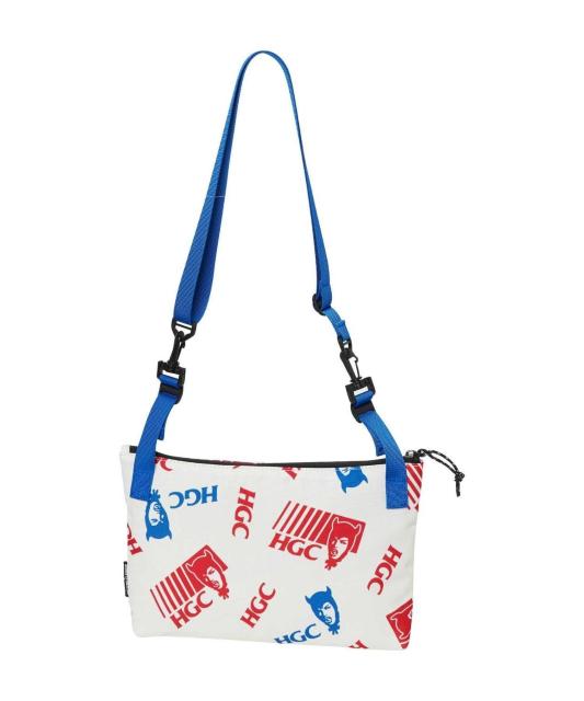 新品 HYSTERIC GLAMOUR MEN ヒステリックグラマー HGC柄 ショルダーバッグ 白 ガールロゴ ポーチ < ブランド  新品 HYSTERIC GLAMOUR MEN ヒステリックグラマー HGC柄 ショルダーバッグ 白 ガールロゴ ポーチ < ブランドの