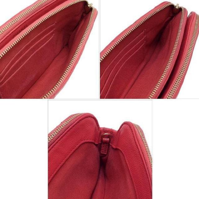 ◆ 本物 程度良 ◆ CHANEL シャネル チェーンウォレット マトラッセ キャビアスキン ローズ 保存袋 人気 A82527 < ブランド  ◆ 本物 程度良 ◆ CHANEL シャネル チェーンウォレット マトラッセ キャビアスキン ローズ 保存袋 人気 A82527 < ブランドの