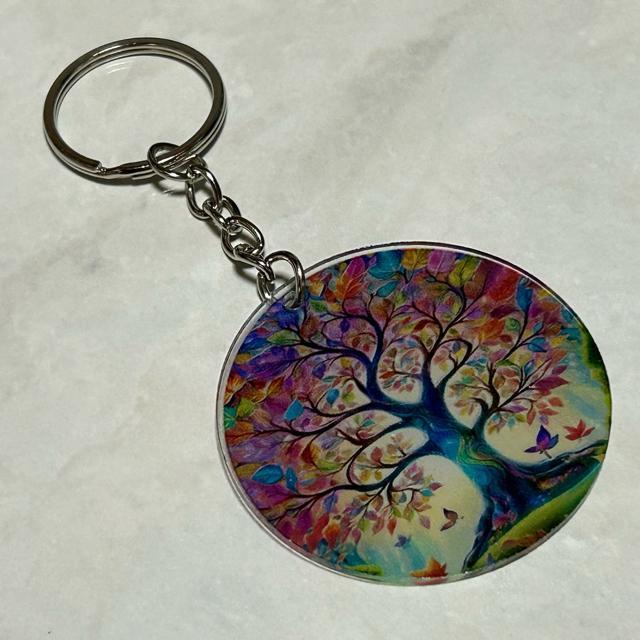 アクリルキーホルダー 大きな木のパワーあふれるデザインD < 女性ファッション アクリルキーホルダー 大きな木のパワーあふれるデザインD < 女性ファッションの