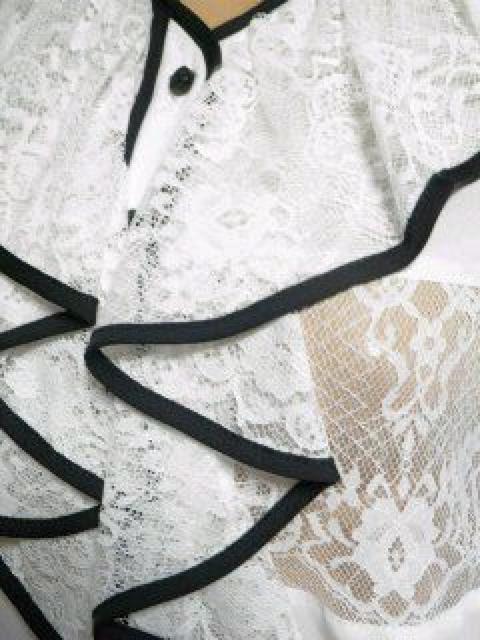 【CECIL McBEE/セシルマクビー】衿フリルレース切り替え ブラウス < ブランド 【CECIL McBEE/セシルマクビー】衿フリルレース切り替え ブラウス < ブランドの