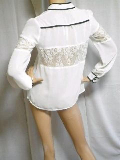 【CECIL McBEE/セシルマクビー】衿フリルレース切り替え ブラウス < ブランド 【CECIL McBEE/セシルマクビー】衿フリルレース切り替え ブラウス < ブランドの