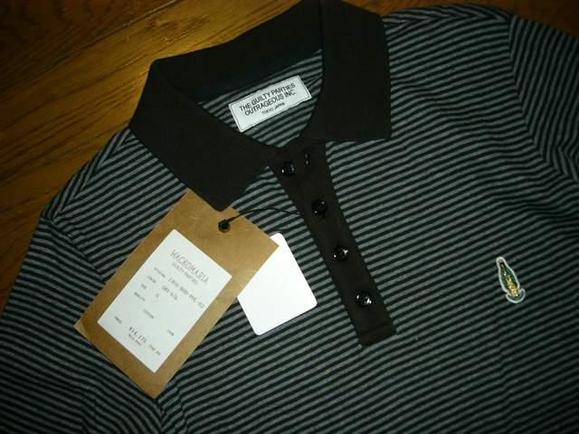 新品WACKOMARIAワコマリア7分丈ボーダーポロシャツSマリア < ブランド 新品WACKOMARIAワコマリア7分丈ボーダーポロシャツSマリア < ブランドの