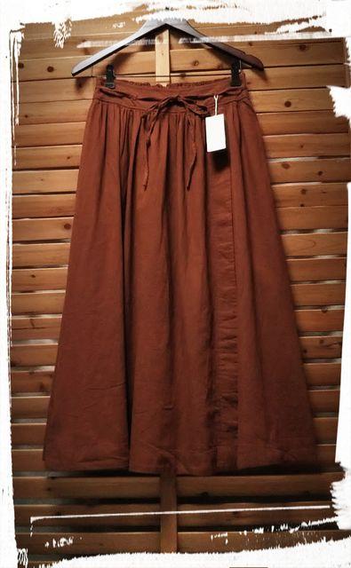 *studio CLIP* コットンリネン シャンブレー ロングSK 新品 レンガ < ブランド *studio CLIP* コットンリネン シャンブレー ロングSK 新品 レンガ < ブランドの