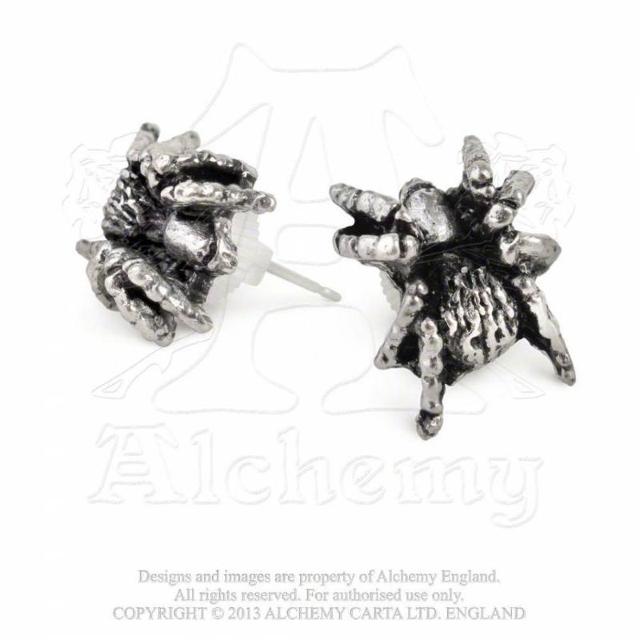 Alchemy Gothic Black Widow Studs - Pair  jANZT[/v 