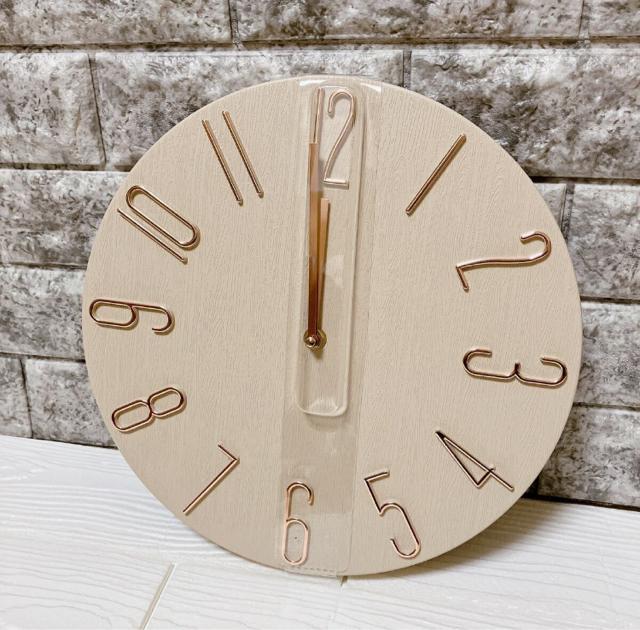 30cm 掛け時計 静音 壁掛け時計 かべ掛け時計 静音 連続秒針 木目調 ウォールクロック 北欧 時計 3D大数字 ベージュ < インテリア/ライフ  30cm 掛け時計 静音 壁掛け時計 かべ掛け時計 静音 連続秒針 木目調 ウォールクロック 北欧 時計 3D大数字 ベージュ  < インテリア/ライフの