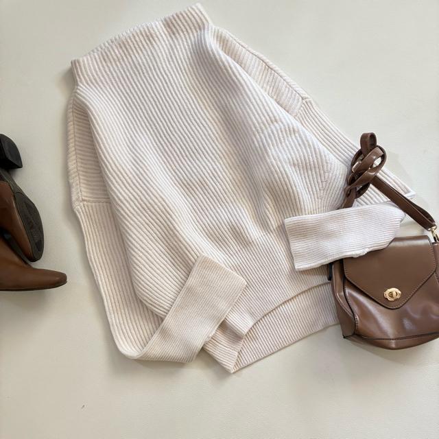◆美品◆5.8万◆ドゥーズィエムクラス◆ボトルネックニット◆白アイボリー◆M相当 < 女性ファッション ◆美品◆5.8万◆ドゥーズィエムクラス◆ボトルネックニット◆白アイボリー◆M相当 < 女性ファッションの