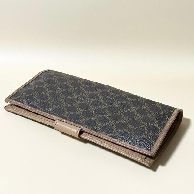 美品 CELINE マカダム 長財布 がま口 レザー ブラウン 財布 M06 < ブランド 美品 CELINE マカダム 長財布 がま口 レザー ブラウン 財布 M06 < ブランドの