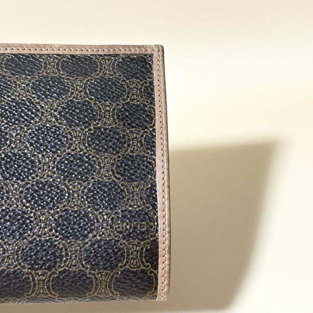 美品 CELINE マカダム 長財布 がま口 レザー ブラウン 財布 M06 < ブランド 美品 CELINE マカダム 長財布 がま口 レザー ブラウン 財布 M06 < ブランドの