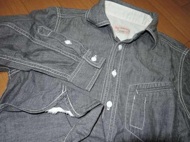 TMTシャンブレーシャツS灰系デニム長袖ティーエムティー < ブランド  TMTシャンブレーシャツS灰系デニム長袖ティーエムティー < ブランドの