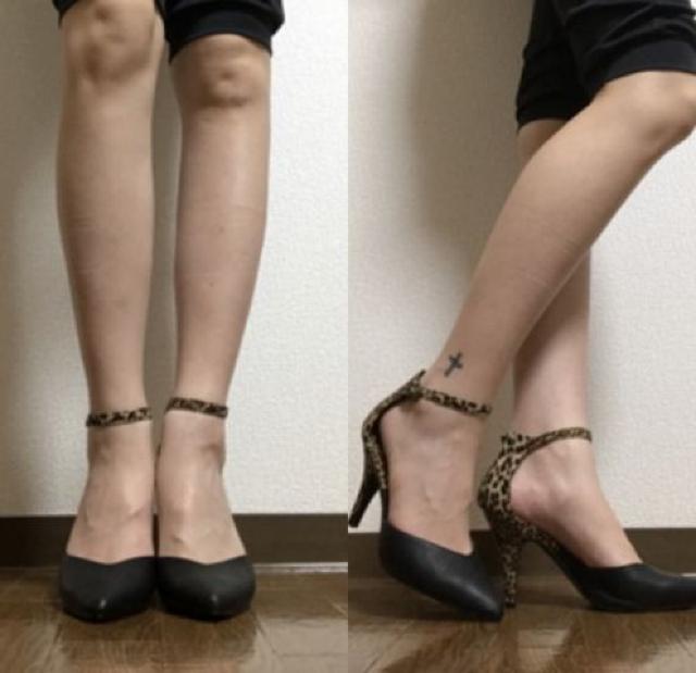 (24.5)アンクルストラップ〓ポインテッドトゥ〓テーパード×黒〓美品 < 女性ファッション (24.5)アンクルストラップ〓ポインテッドトゥ〓テーパード×黒〓美品 < 女性ファッションの