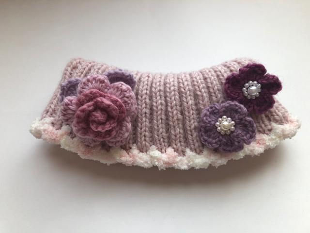 ハンドメイド ネックウォーマー グラデローズとおめかしお花♪ < 女性ファッション  ハンドメイド ネックウォーマー グラデローズとおめかしお花♪  < 女性ファッションの