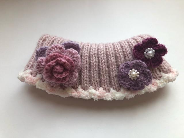 ハンドメイド ネックウォーマー グラデローズとおめかしお花♪ < 女性ファッション  ハンドメイド ネックウォーマー グラデローズとおめかしお花♪ < 女性ファッションの