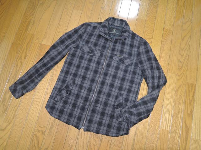 HYSTERIC GLAMOUR ヒステリックグラマー チェックネル ジャケット S 黒灰 ウール バッファロー < ブランド  HYSTERIC GLAMOUR ヒステリックグラマー チェックネル ジャケット S 黒灰 ウール バッファロー < ブランドの
