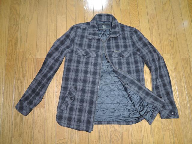 HYSTERIC GLAMOUR ヒステリックグラマー チェックネル ジャケット S 黒灰 ウール バッファロー < ブランド  HYSTERIC GLAMOUR ヒステリックグラマー チェックネル ジャケット S 黒灰 ウール バッファロー < ブランドの