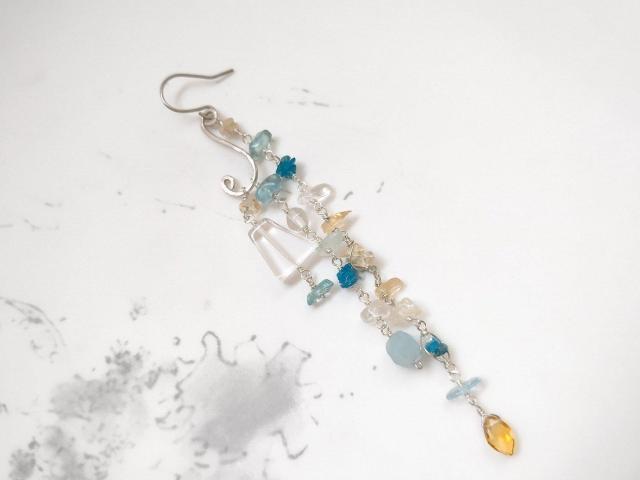 *夏色の片耳用ロングピアス*silver 22044 < 女性アクセサリー/時計 *夏色の片耳用ロングピアス*silver 22044 < 女性アクセサリー/時計の